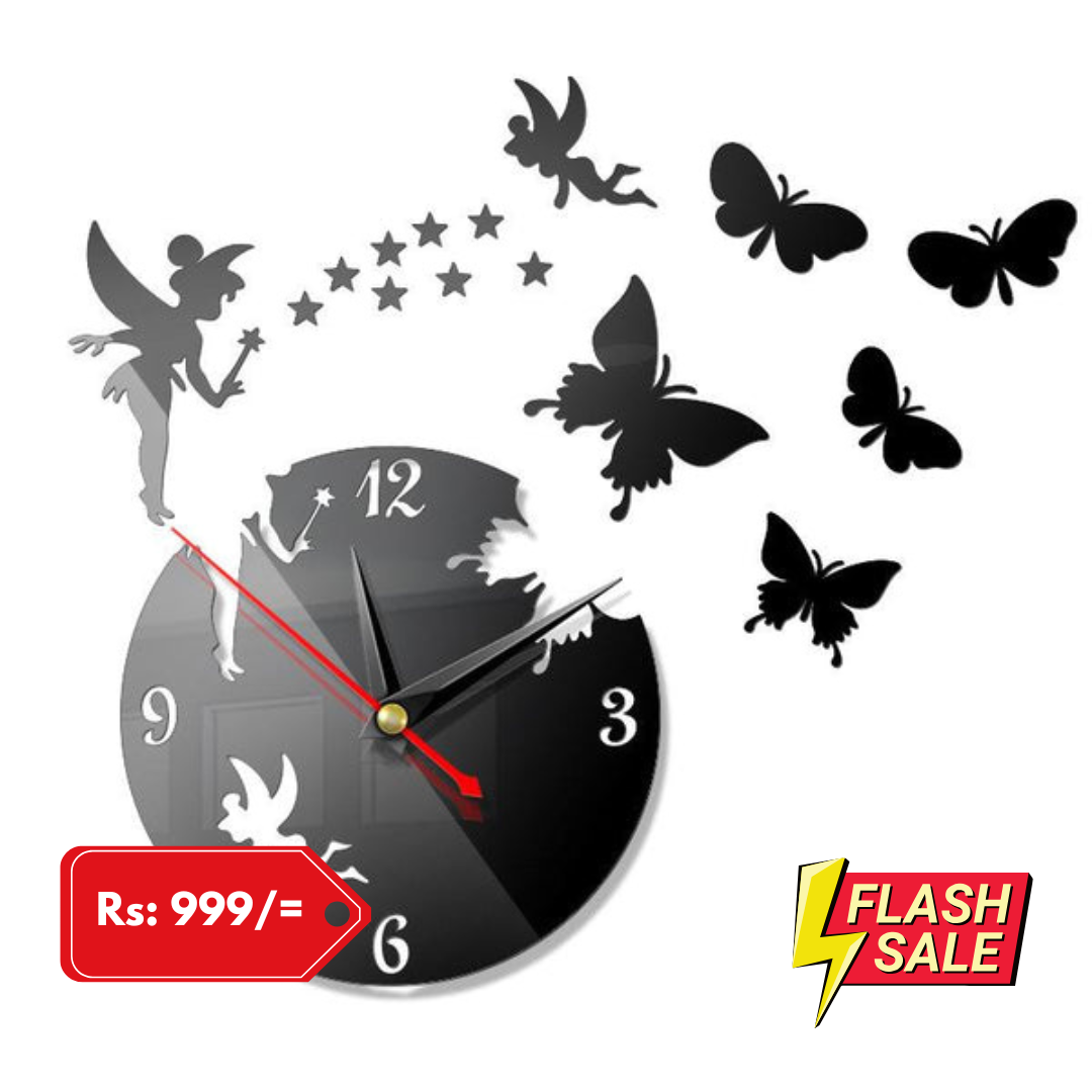 Fairy Clock Black